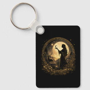 Porte-clés Déesse Lunaire Vintage Femmes Célestes Féminines