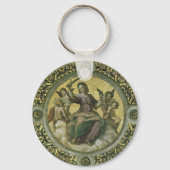Porte-clés Déesse romaine Justice avec les anges par Raphael (Recto)
