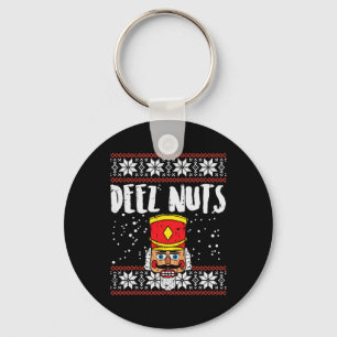 Porte-clés Deez Nuts Nutcracker Fun Vilain Noël Mème Cadeau