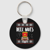 Porte-clés Deez Nuts Nutcracker Fun Vilain Noël Mème Cadeau (Recto)