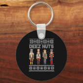 Porte-clés Deez Nuts Nutcracker Ugly Christmas Sweat Funny (Recto)