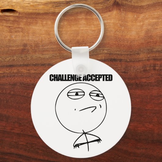 Porte-clés Défi accepté (Recto)