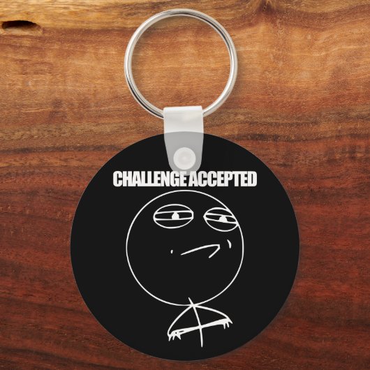 Porte-clés Défi accepté (Recto)