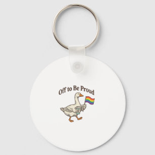 Porte-clés Défilé de la fierté de l'oie fière Design de T-shi