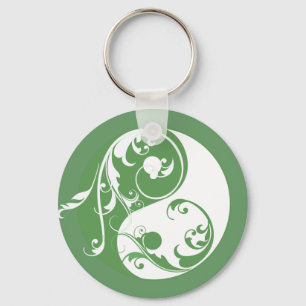 Porte-clés Défilement Yin & Yang (vert)