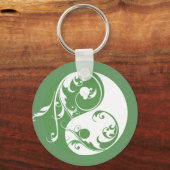 Porte-clés Défilement Yin & Yang (vert) (Recto)