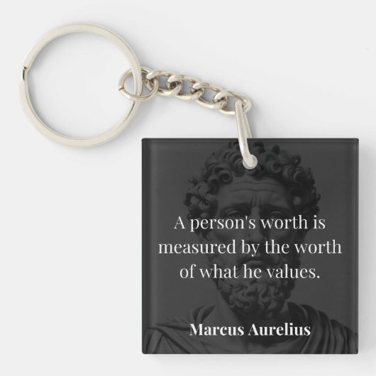 Porte-clés Définir une valeur : Marcus Aurelius sur les valeu (Devant)