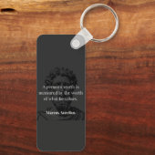 Porte-clés Définir une valeur : Marcus Aurelius sur les valeu (Verso)