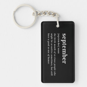 Porte-clés Définition d'anniversaire de septembre