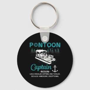 Porte-clés Définition de capitaine de ponton drôle bateau pon