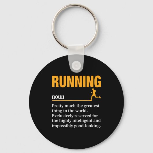 Porte-clés Définition de course humour marathon drôle Ru (Recto)