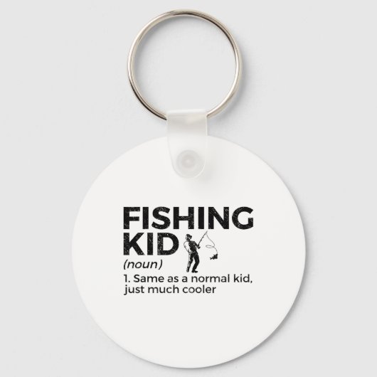Porte-clés Définition de gamin drôle de pêche (Recto)