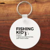 Porte-clés Définition de gamin drôle de pêche (Recto)