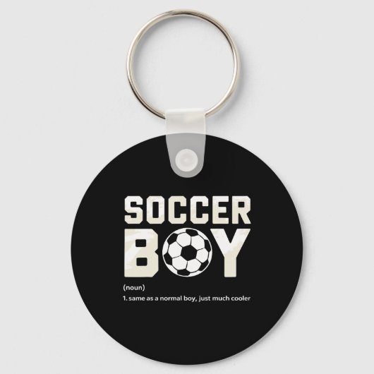 Porte-clés Définition de garçon de football (Recto)