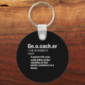 Porte-clés Définition de géocaching Géocacheur (Recto)