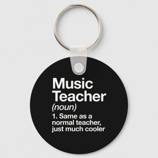 Porte-clés Définition De L'Enseignant De Musique S'Amuser Ret (Recto)