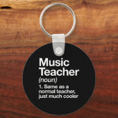 Porte-clés Définition De L'Enseignant De Musique S'Amuser Ret (Recto)