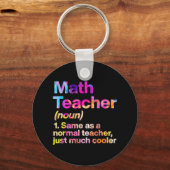 Porte-clés Définition de l'enseignant en mathématiques Premie (Recto)