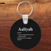 Porte-clés Définition de nom Aaliyah Drôle D (Recto)