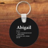 Porte-clés Définition de prénom Abigail Drôle D (Recto)
