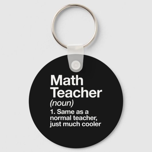 Porte-clés Définition de professeur de mathématiques drôle By (Recto)