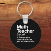 Porte-clés Définition de professeur de mathématiques drôle By (Recto)