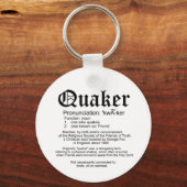 Porte-clés Définition de Quaker (Recto)