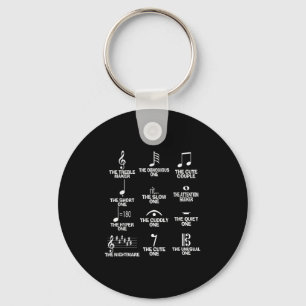 Porte-clés Définition de symbole de notes de musique Humour D