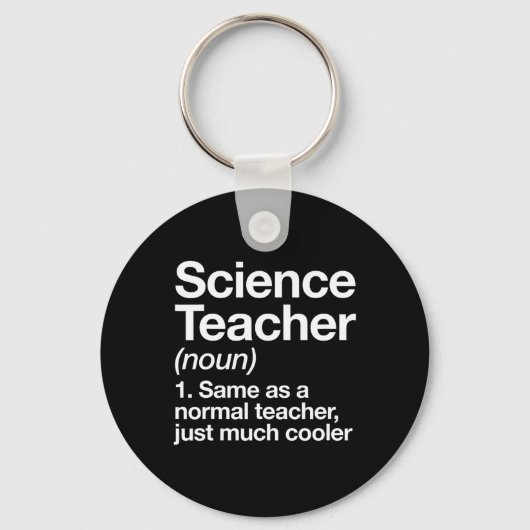 Porte-clés Définition d'enseignant de science amusante Ck à l (Recto)
