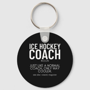 Porte-clés Définition d'entraîneur de hockey sur glace Fier D
