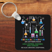 Porte-clés Définition D'Ingénieur Chimique Comme Un Ingénieur (Recto)