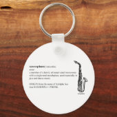 Porte-clés Définition du saxophone (Recto)