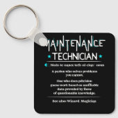Porte-clés Définition du travail Funny Maintenance Technicien (Recto)