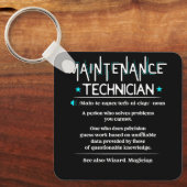 Porte-clés Définition du travail Funny Maintenance Technicien (Recto)