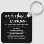 Porte-clés Définition du travail Funny Maintenance Technicien (Dos)