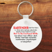Porte-clés Définition d'un barman (Recto)