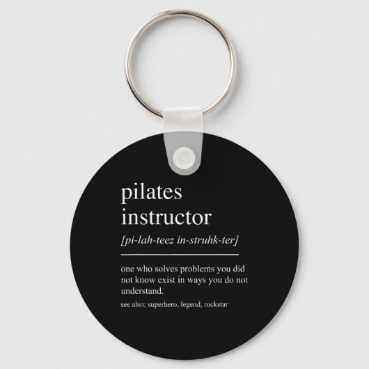 Porte-clés Définition d'un professeur de Pilates drôle Profes (Recto)