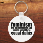 Porte-clés Définition féministe Droits égaux pour les femmes (Recto)