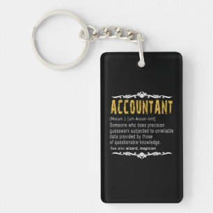Porte-clés Définition Funny du comptable Cadeau personnalis