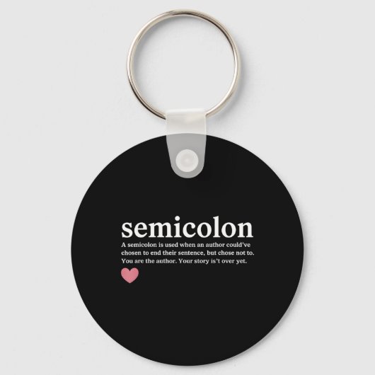 Porte-clés Définition point-virgule Sensibilisation à la sant (Recto)