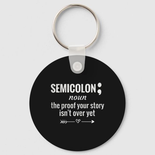 Porte-clés Définition Semicolon de sensibilisation Prévention (Recto)