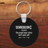 Porte-clés Définition Semicolon de sensibilisation Prévention (Recto)
