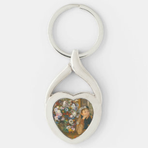 Porte-clés Degas Une Femme assise à côté d'un vase de fleurs