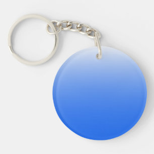 Porte-clés dégradé à deux tons ombre électrique bleu