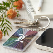 Porte-clés Dégradé circulaire Terre arc-en-ciel (Devant droit)