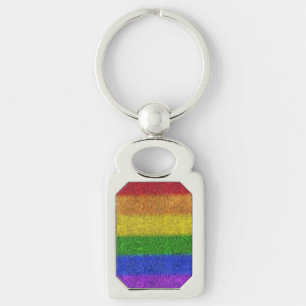 Porte-clés Dégradé de la Parties scintillant arc-en-ciel tomb