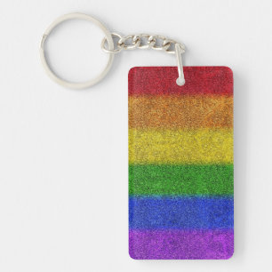Porte-clés Dégradé de la Parties scintillant arc-en-ciel tomb