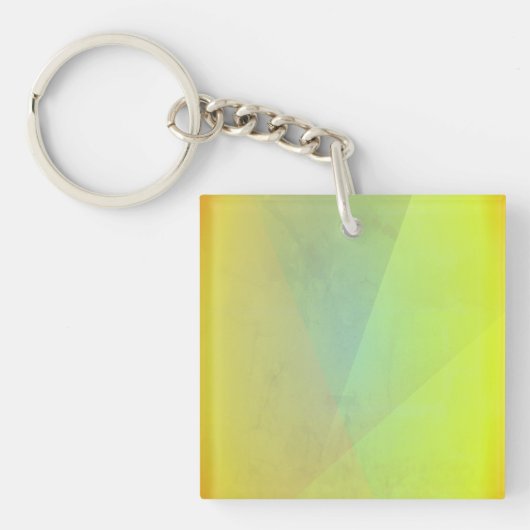 Porte-clés Dégradé géométrique jaune moderne (Devant)