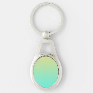 Porte-clés Dégradé simple pastel jaune turquoise