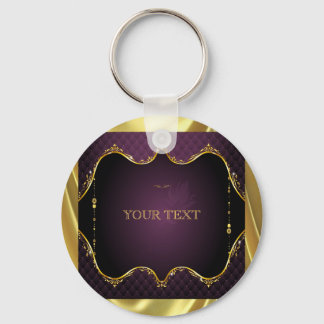 Porte-clés Dégradé violet + Accentuation du cadre doré